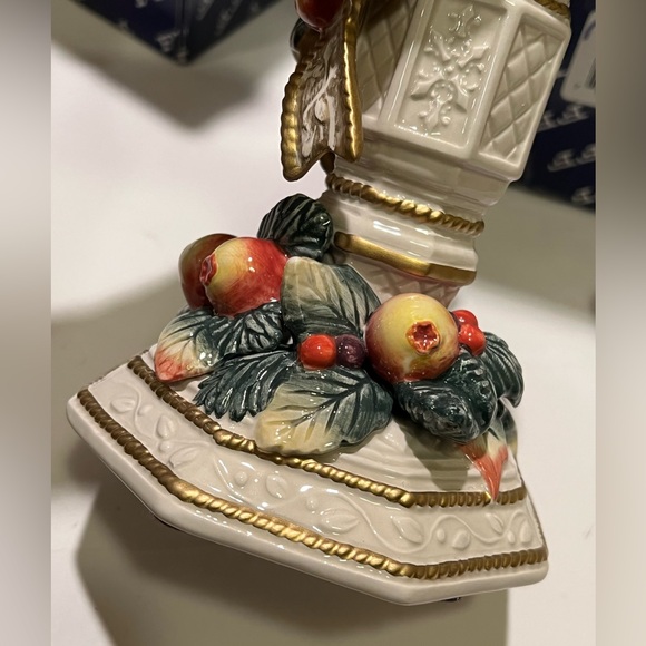 NWT FITZ & FLOYD SNOWY WOODS CANDLEHOLDER. - Picture 7 of 11